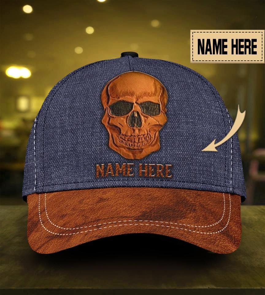 Personalized Skull Jean Pattern Classic Cap – Tycloset™