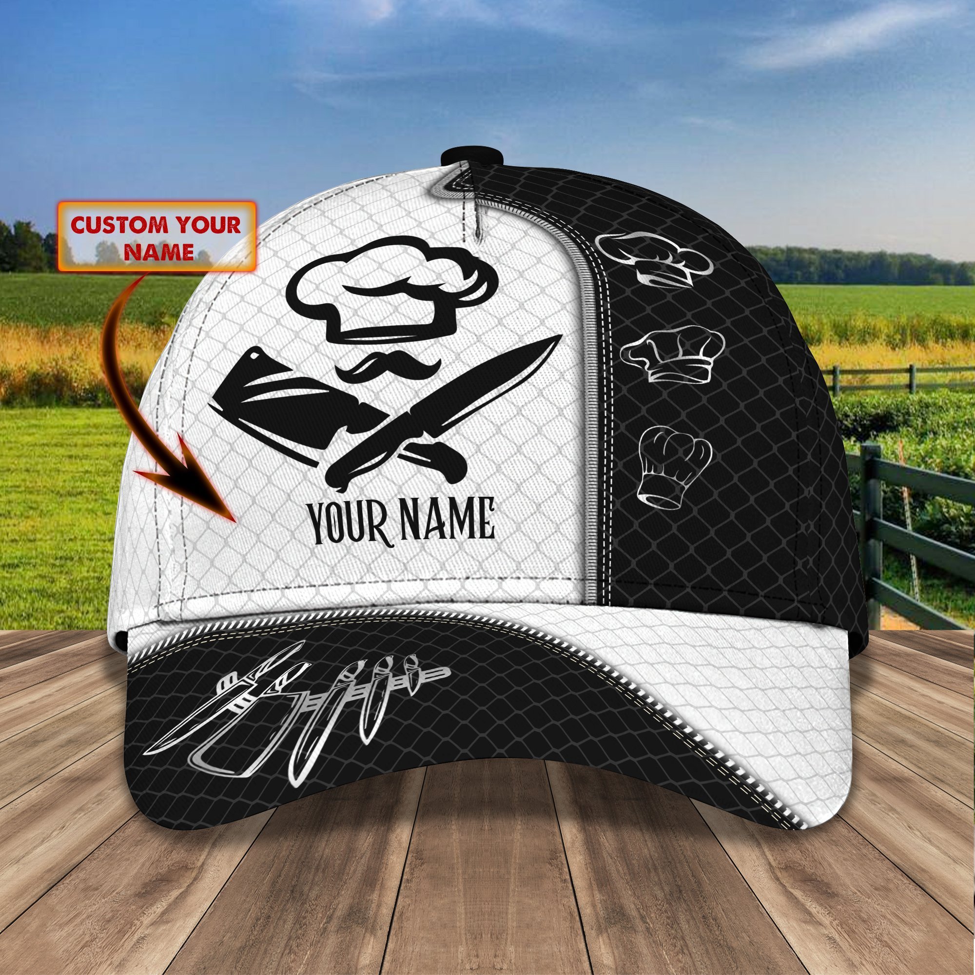 MASTER CHEF HAT WITH PERSONALIZED NAME 