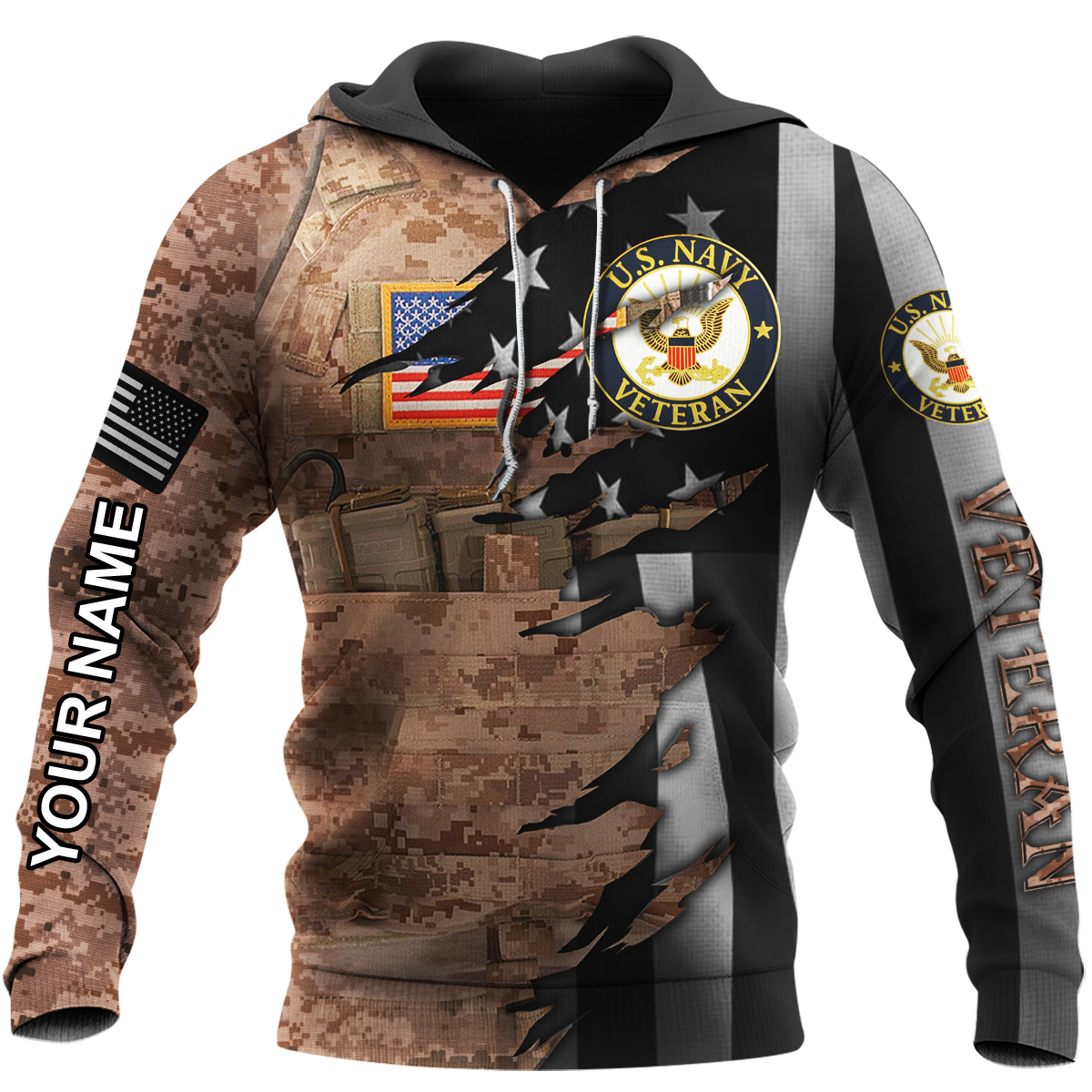 Proud to be US Navy Seal Veteran Personalized All Over Printed US ...