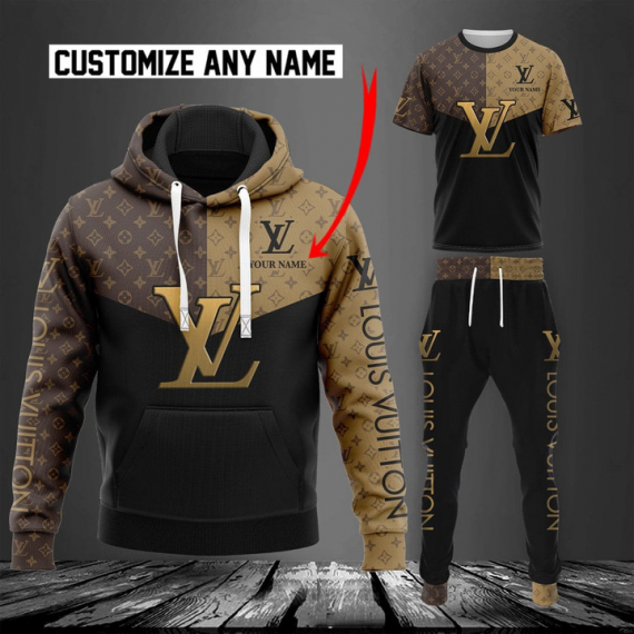 Louis vuitton brown hoodie sweatpants pants hot 2023 lv luxury brand  clothing clothes outfit for men - Muranotex Store