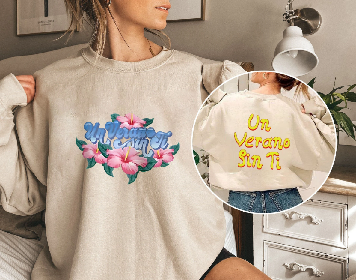 Un Verano Sin Ti Flowers Sweatshirt, Bad Bunny Tour Shirt BPA – Tycloset™